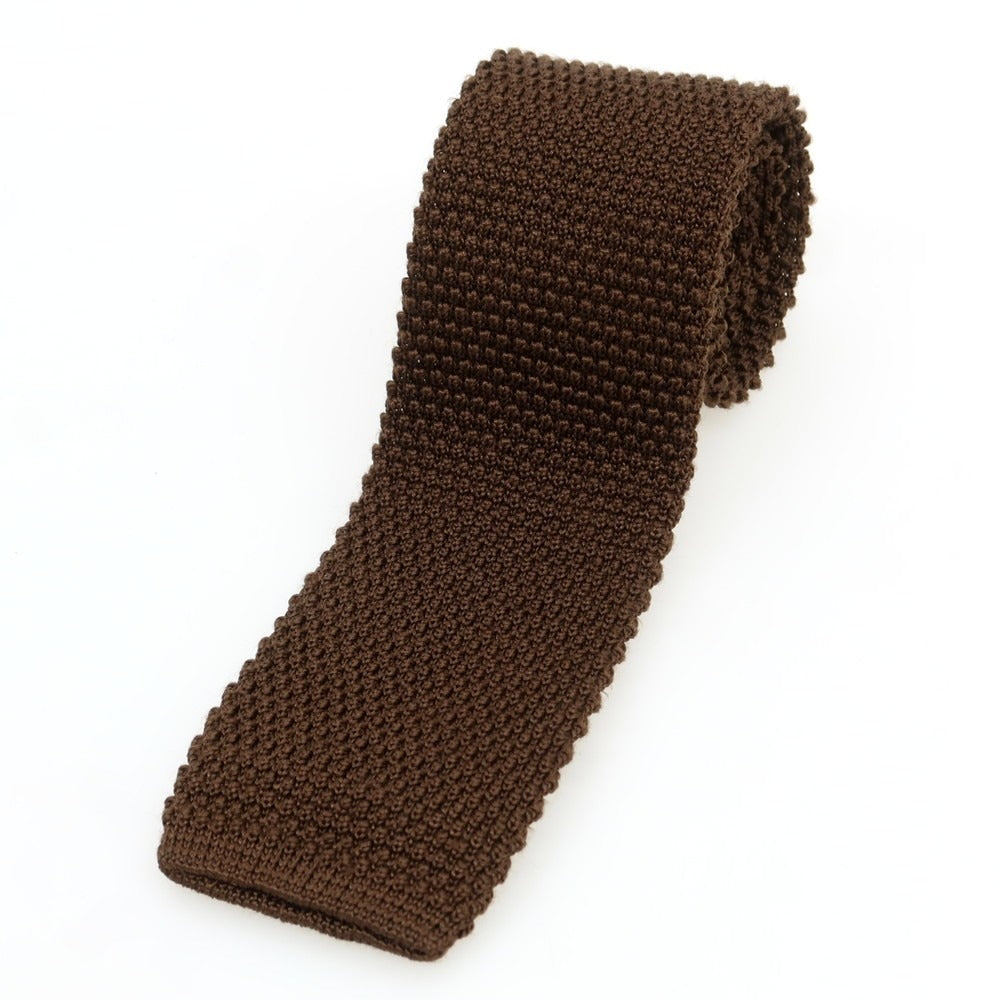 [Used] ISETAN MENS Silk Knit Tie Brown [Condition Rank C] [Men&