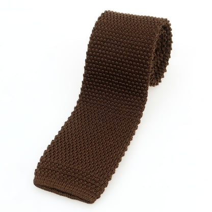 [Used] ISETAN MENS Silk Knit Tie Brown [Condition Rank C] [Men&