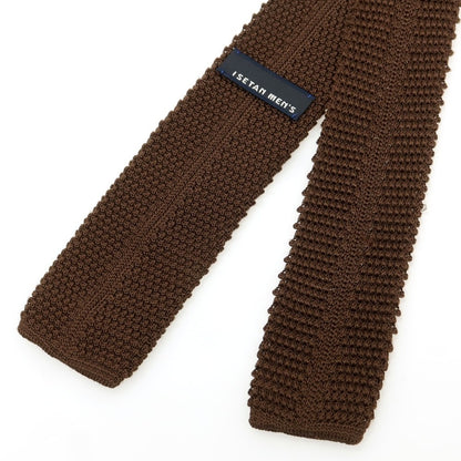[Used] ISETAN MENS Silk Knit Tie Brown [Condition Rank C] [Men&