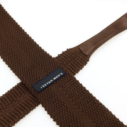 [Used] ISETAN MENS Silk Knit Tie Brown [Condition Rank C] [Men&