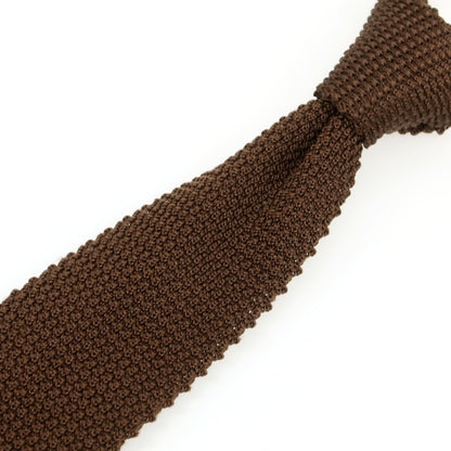 [Used] ISETAN MENS Silk Knit Tie Brown [Condition Rank C] [Men&