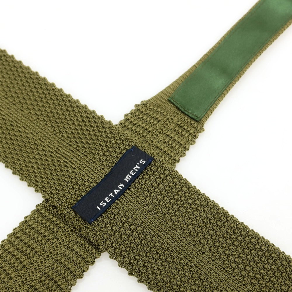 [Used] ISETAN MENS Silk Knit Tie Olive [Condition Rank C] [Men&