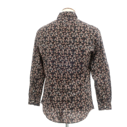 [Used] MESSAGERIE Cotton Floral Casual Shirt Black x Pink [40] [Condition Rank B] [Men&