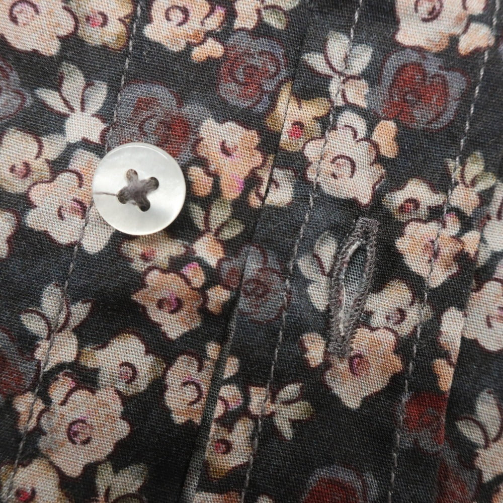 [Used] MESSAGERIE Cotton Floral Casual Shirt Black x Pink [40] [Condition Rank B] [Men&