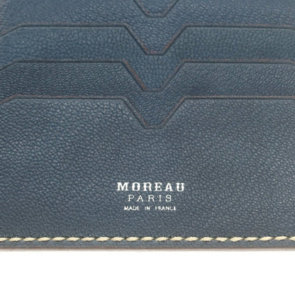 【中古】モローパリ MOREAU PARIS レザー パスポートケース ブラウンxブルーグリーン【 状態ランクB 】【 メンズ 】