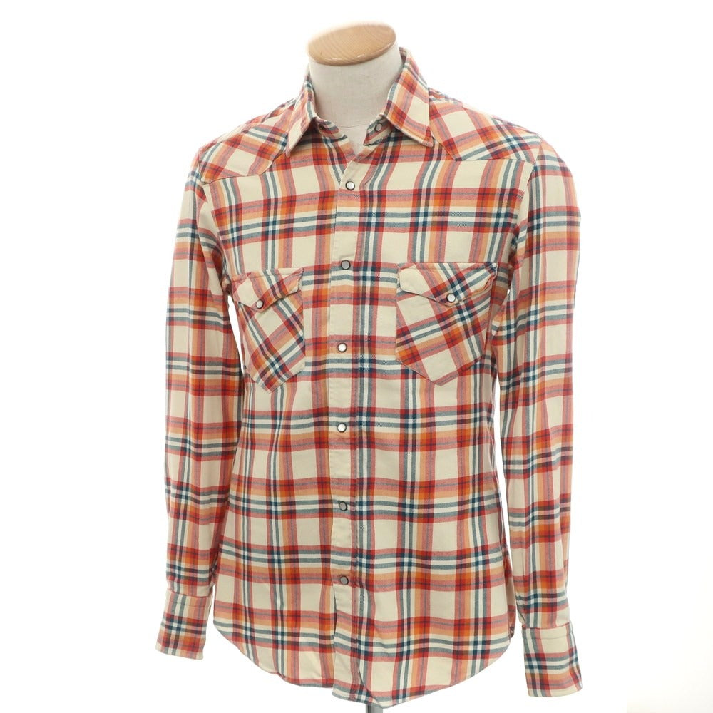 [Used] Salvatore Piccolo Cotton Check Western Shirt Cream x Red [38] [Condition Rank B] [Men&