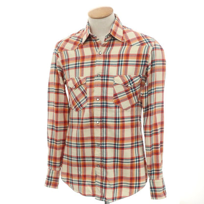 [Used] Salvatore Piccolo Cotton Check Western Shirt Cream x Red [38] [Condition Rank B] [Men&