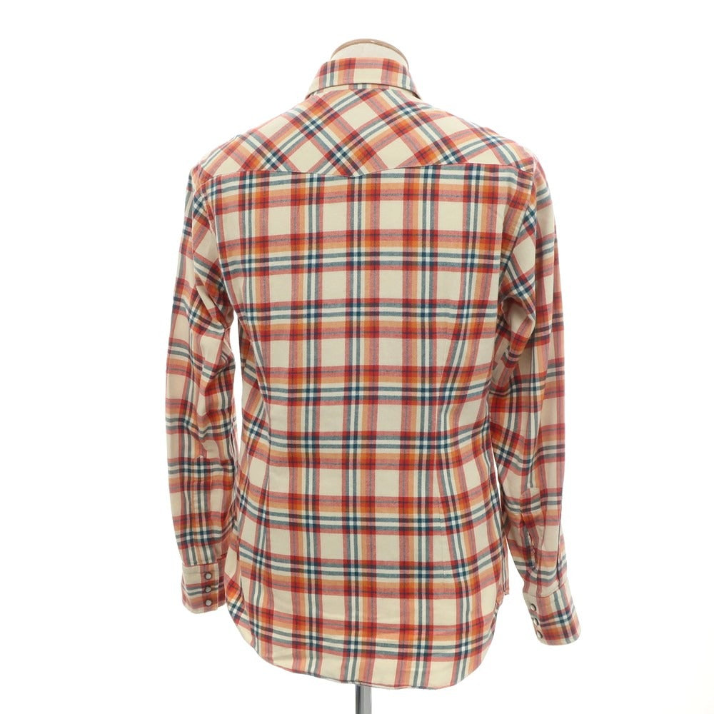 [Used] Salvatore Piccolo Cotton Check Western Shirt Cream x Red [38] [Condition Rank B] [Men&