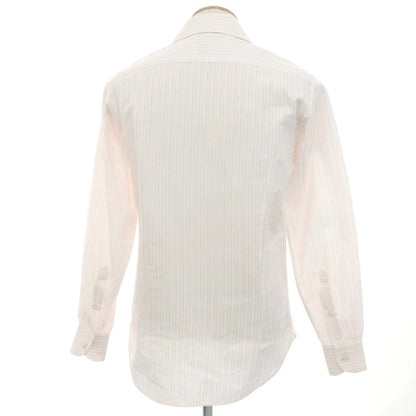 [Used] ORIAN Cotton Striped Wide Collar Dress Shirt White x Pink [38] [Condition Rank C] [Men&