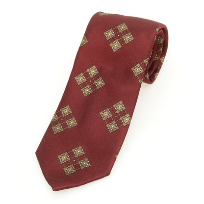 [Used] Franco Bassi Silk Small Pattern Necktie Maroon x Brown [Condition Rank B] [Men&