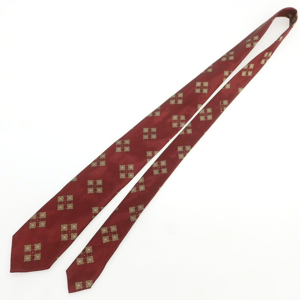 [Used] Franco Bassi Silk Small Pattern Necktie Maroon x Brown [Condition Rank B] [Men&