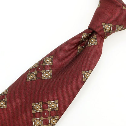 [Used] Franco Bassi Silk Small Pattern Necktie Maroon x Brown [Condition Rank B] [Men&