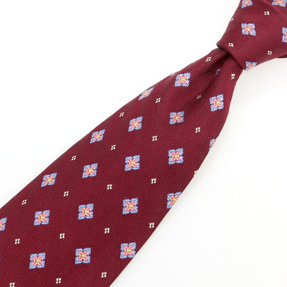 [Used] Brooks Brothers Silk Small Pattern Necktie Bordeaux x Pink [Condition Rank B] [Men&