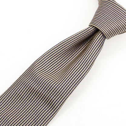 [Used] Agnes b. Silk Striped Necktie Beige x Black [Condition Rank A] [Men&