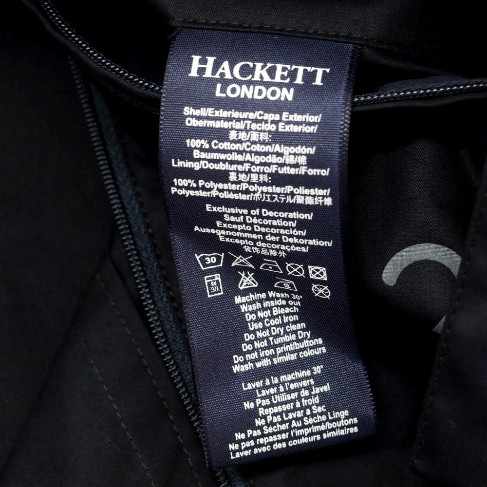 【中古】ハケットロンドン HACKETT LONDON コットン ステンカラーコート ブラック【サイズS】【 状態ランクB 】【 メンズ 】[DPD]