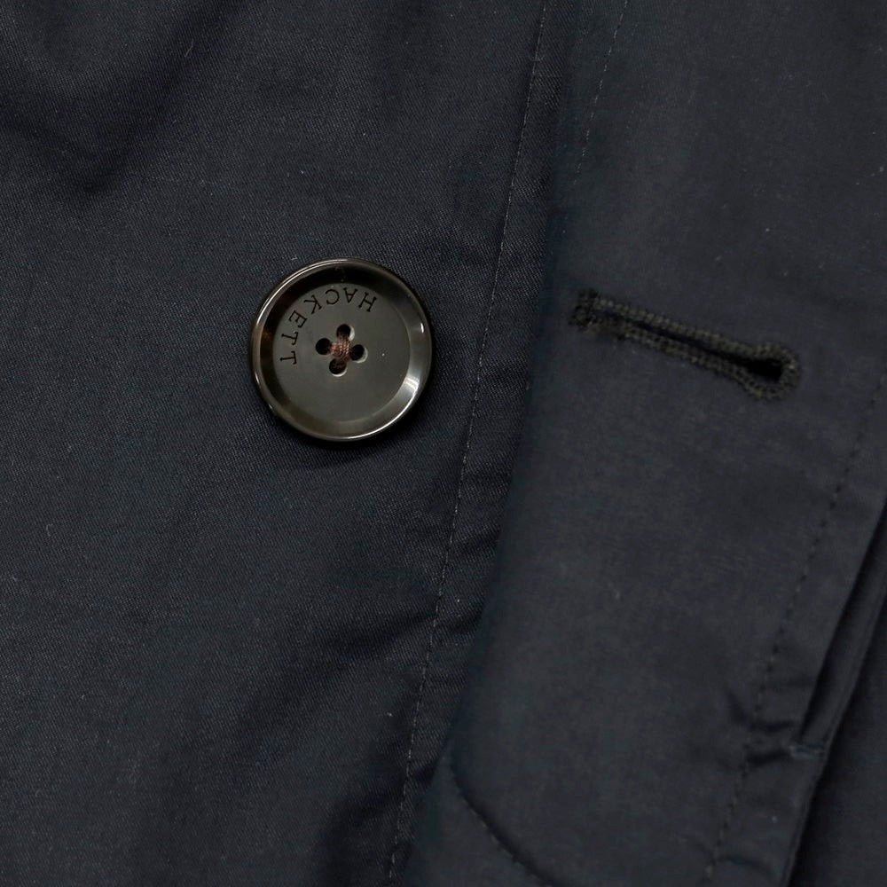 【中古】ハケットロンドン HACKETT LONDON コットン ステンカラーコート ブラック【サイズS】【 状態ランクB 】【 メンズ 】[DPD]