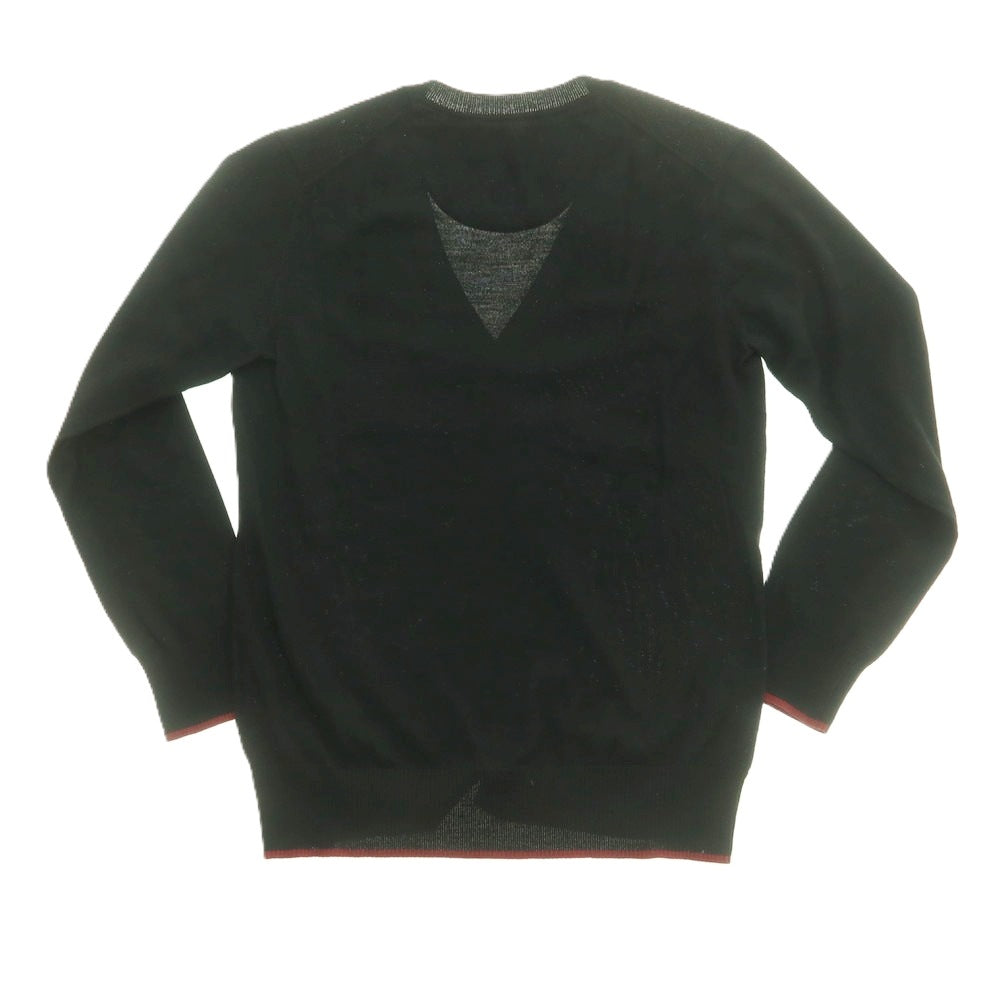 【中古】バーバリーブラックレーベル BURBERRY BLACK LABEL ハイゲージ ウール カーディガン ブラック【 2 】【 状態ランクB 】【 メンズ 】