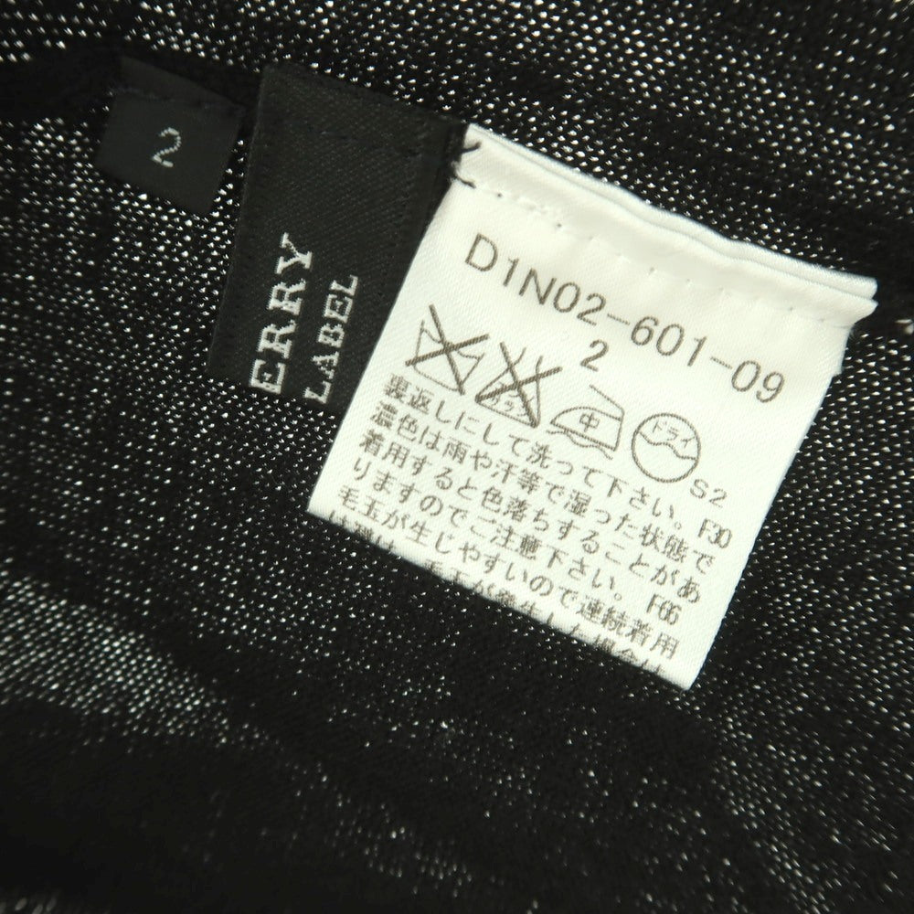 【中古】バーバリーブラックレーベル BURBERRY BLACK LABEL ハイゲージ ウール カーディガン ブラック【 2 】【 状態ランクB 】【 メンズ 】