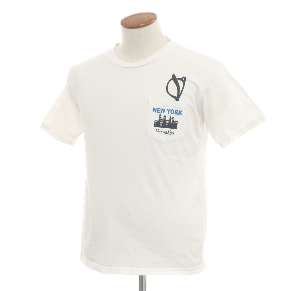 【中古】ビームスハート BEAMS HEART コットン クルーネック 半袖Ｔシャツ ホワイト【 M 】【 状態ランクC 】【 メンズ 】 [BPD]