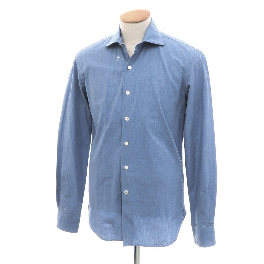 [Used] BOGGI Cotton Wide Collar Casual Shirt Blue [S] [Condition Rank B] [Men&