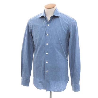 [Used] BOGGI Cotton Wide Collar Casual Shirt Blue [S] [Condition Rank B] [Men&