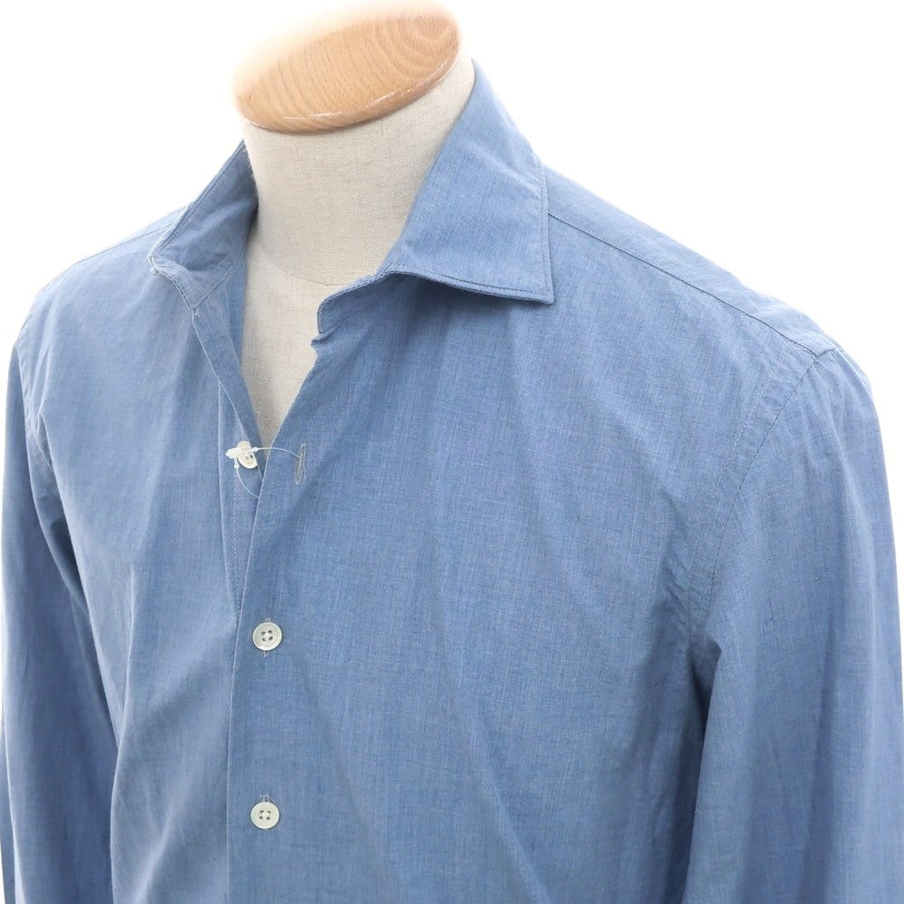 [Used] BOGGI Cotton Wide Collar Casual Shirt Blue [S] [Condition Rank B] [Men&