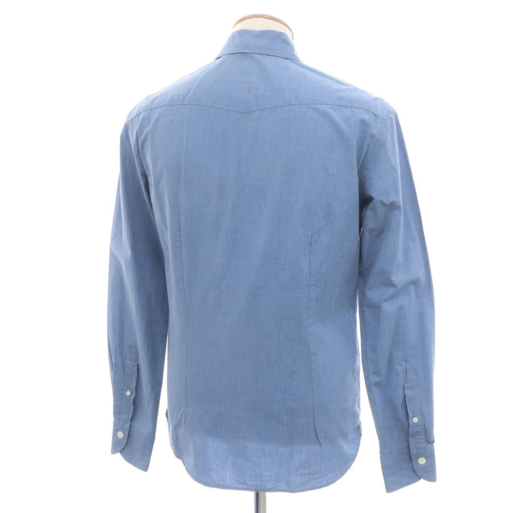 [Used] BOGGI Cotton Wide Collar Casual Shirt Blue [S] [Condition Rank B] [Men&