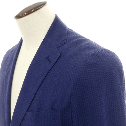 [Used] TAGLIATORE Seersucker Cotton Casual Jacket Light Navy [48] [Condition Rank D] [Men&
