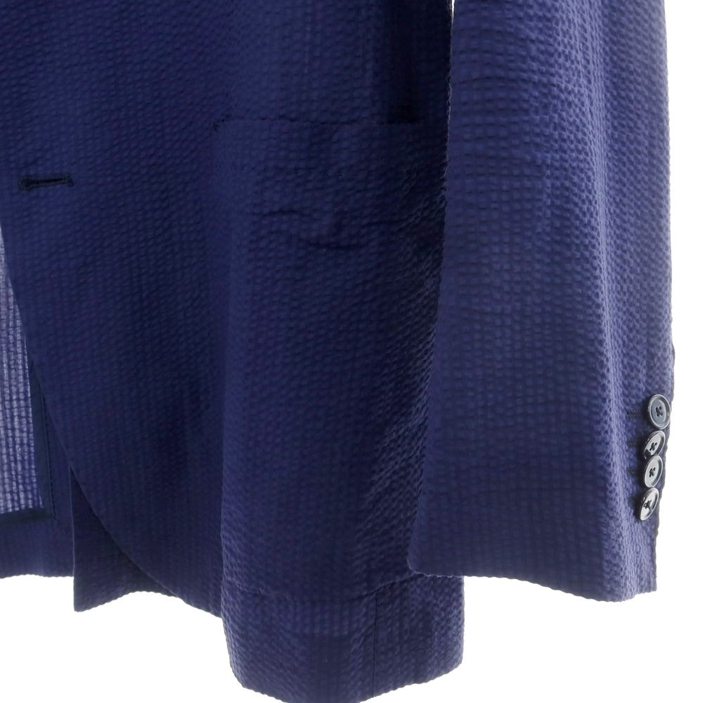 [Used] TAGLIATORE Seersucker Cotton Casual Jacket Light Navy [48] [Condition Rank D] [Men&