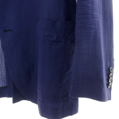 [Used] TAGLIATORE Seersucker Cotton Casual Jacket Light Navy [48] [Condition Rank D] [Men&