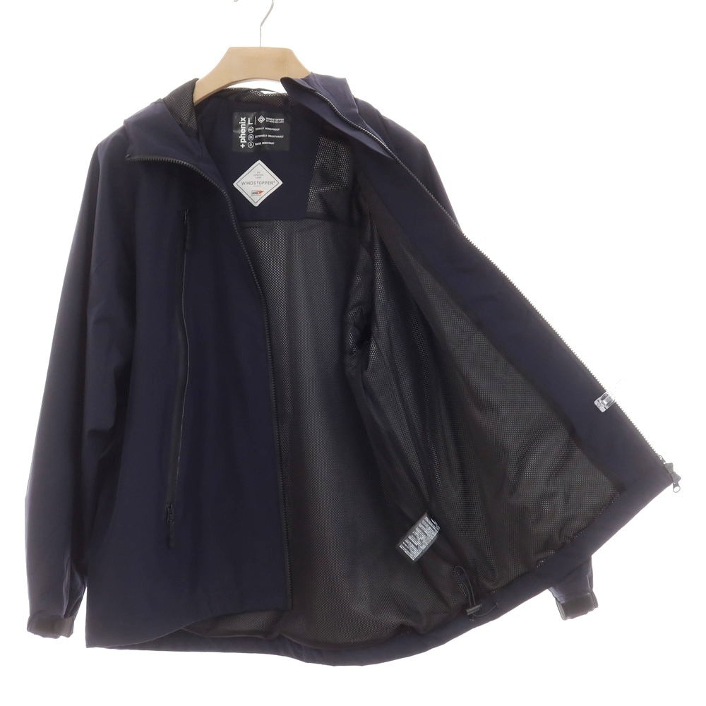 【中古】プラスフェニックス Plus Phenix ゴアウインドストッパー マウンテンパーカー ダークネイビー【サイズL】【 状態ランクB 】【 メンズ 】[EPD]