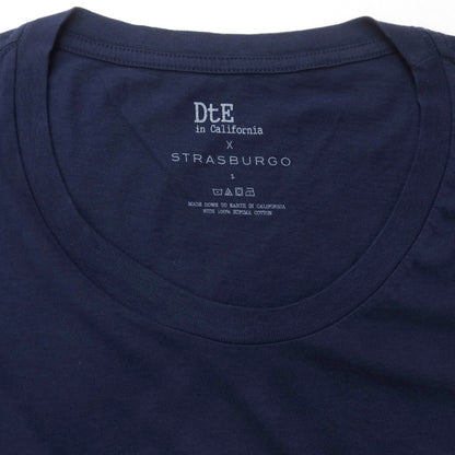 [Used] DtE in California STRASBURGO special order Supima cotton scoop neck short sleeve T-shirt Navy [1] [Condition rank A] [Men&