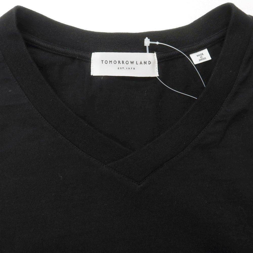 [Used] TOMORROWLAND Cotton V-neck short-sleeve T-shirt Black [XS] [Condition Rank B] [Men&