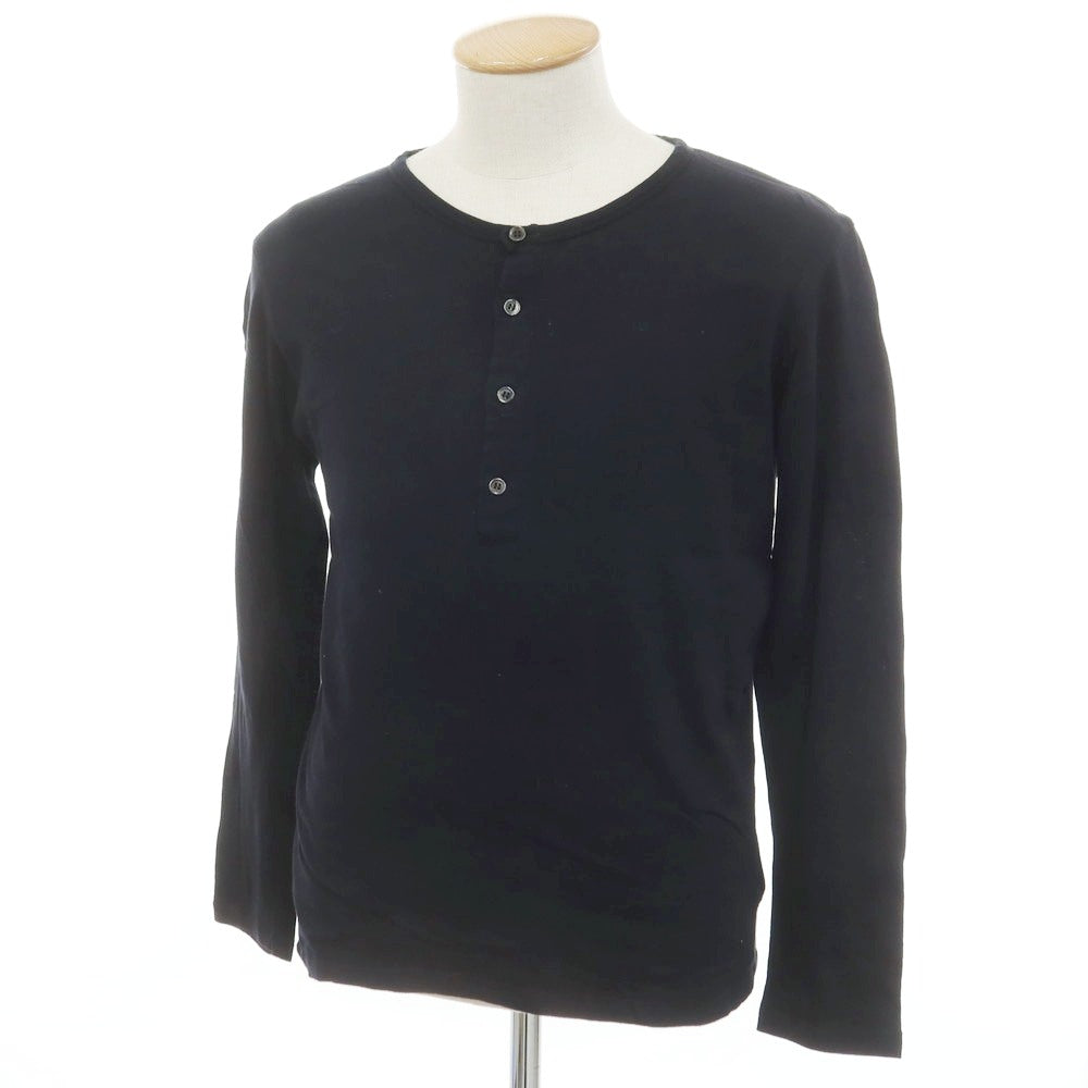 [Used] MAJESTIC FILATURES HOMME Cotton Cashmere Henley Neck Long Sleeve T-Shirt Dark Navy [XS] [Condition Rank B] [Men&