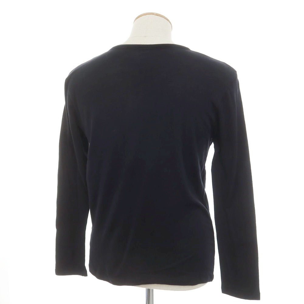 [Used] MAJESTIC FILATURES HOMME Cotton Cashmere Henley Neck Long Sleeve T-Shirt Dark Navy [XS] [Condition Rank B] [Men&