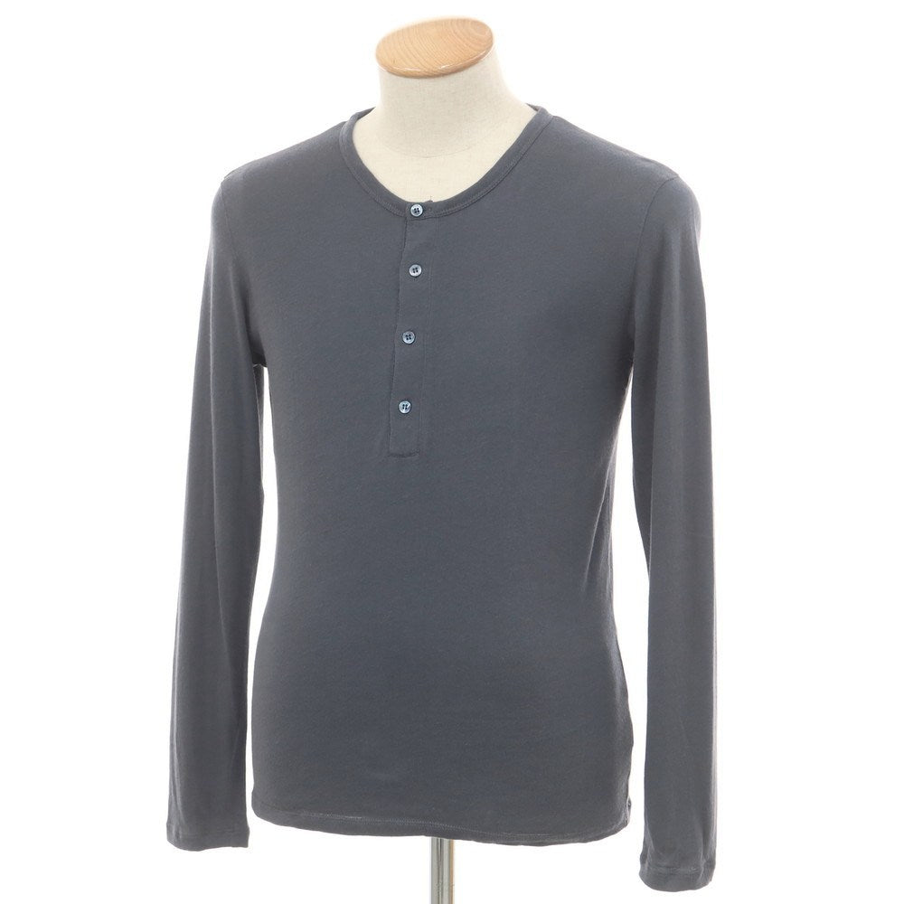 [Used] MAJESTIC FILATURES HOMME Cotton Cashmere Henley Neck Long Sleeve T-Shirt Gray [XS] [Condition Rank B] [Men&