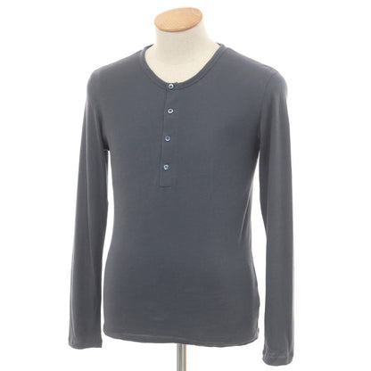 [Used] MAJESTIC FILATURES HOMME Cotton Cashmere Henley Neck Long Sleeve T-Shirt Gray [XS] [Condition Rank B] [Men&