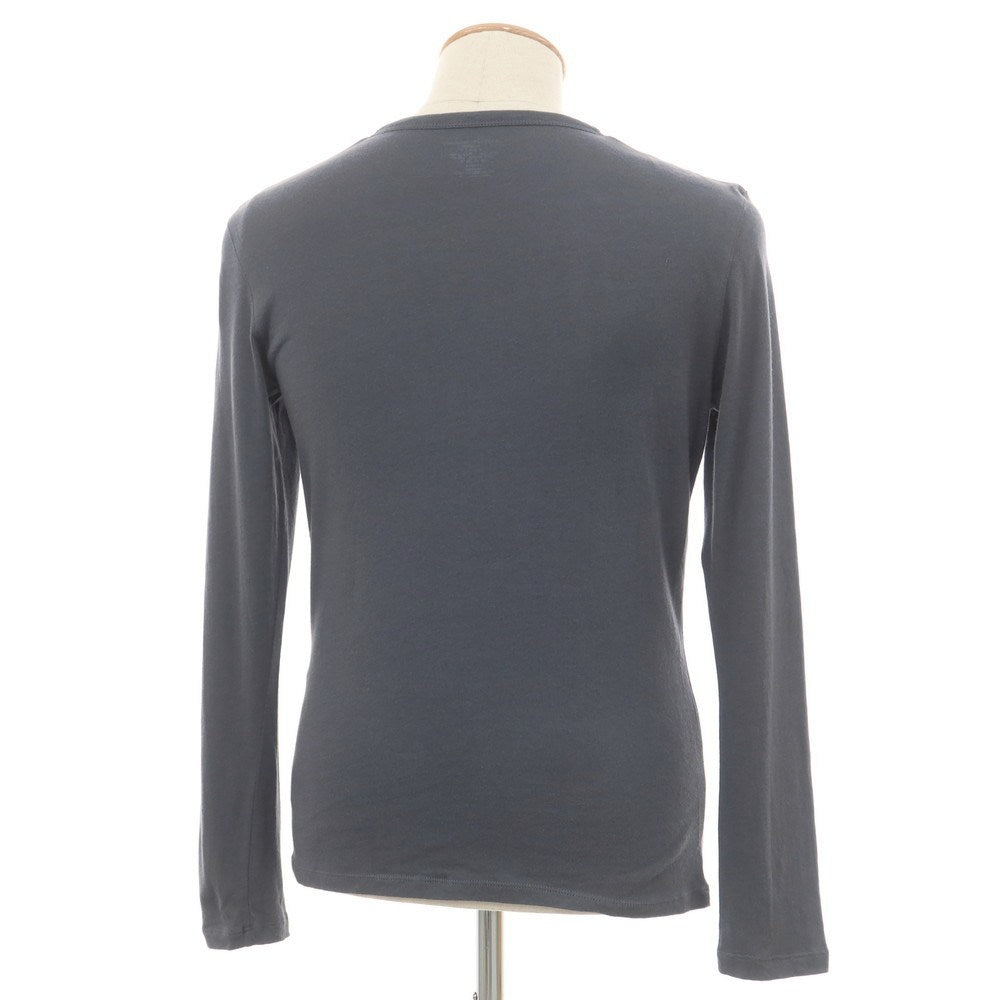 [Used] MAJESTIC FILATURES HOMME Cotton Cashmere Henley Neck Long Sleeve T-Shirt Gray [XS] [Condition Rank B] [Men&