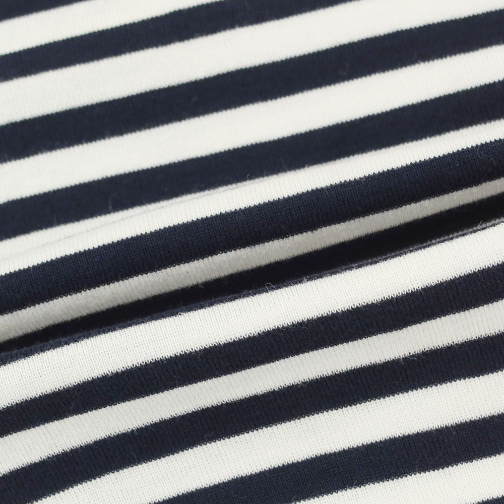 [Used] Letroyes Cotton Border V-neck Pocket Short Sleeve T-shirt White x Navy [M] [Condition Rank C] [Men&