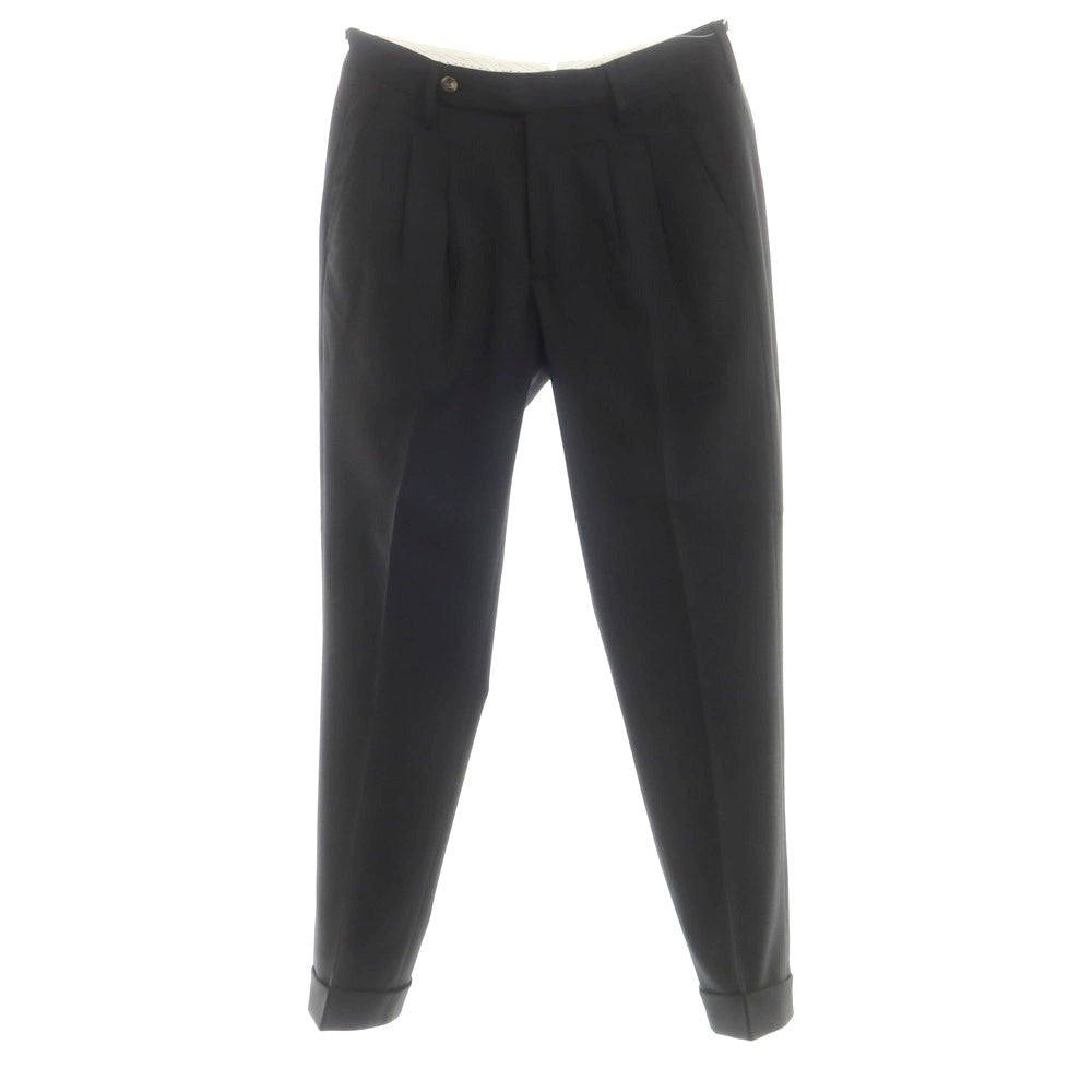 [Used] ENTRE AMIS Stretch Wool Polyester Dress Slacks Pants Black [30] [Condition Rank B] [Men&