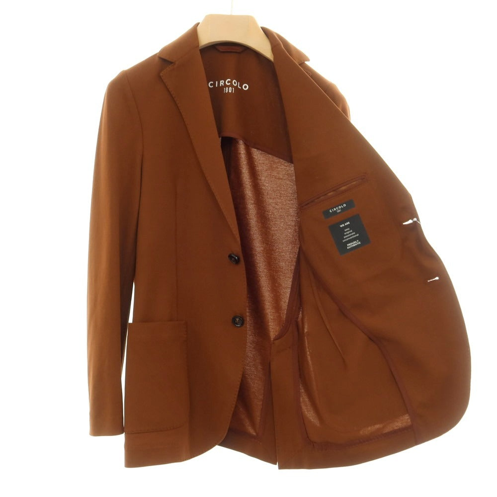 【中古】チルコロ1901 CIRCOLO 1901 コットンジャージー カジュアルジャケット ブラウン【 44 】【 状態ランクA 】【 メンズ 】