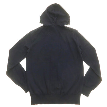【中古】フィリッポ デ ローレンティス FILIPPO DE LAURENTIIS ハイゲージ ウール ダブルジップ ニット パーカー ネイビー【 46 】【 状態ランクB 】【 メンズ 】