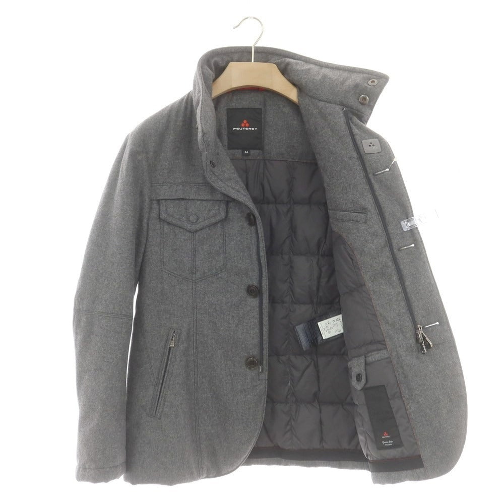 【中古】ピューテリー PEUTEREY ウールナイロン ダウンジャケット グレー【サイズ44】【 状態ランクB 】【 メンズ 】 [DPD]
