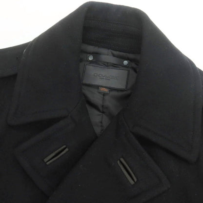 【中古】コーチ COACH ウールナイロン ピーコート ブラック【 XS 】【 状態ランクB 】【 メンズ 】