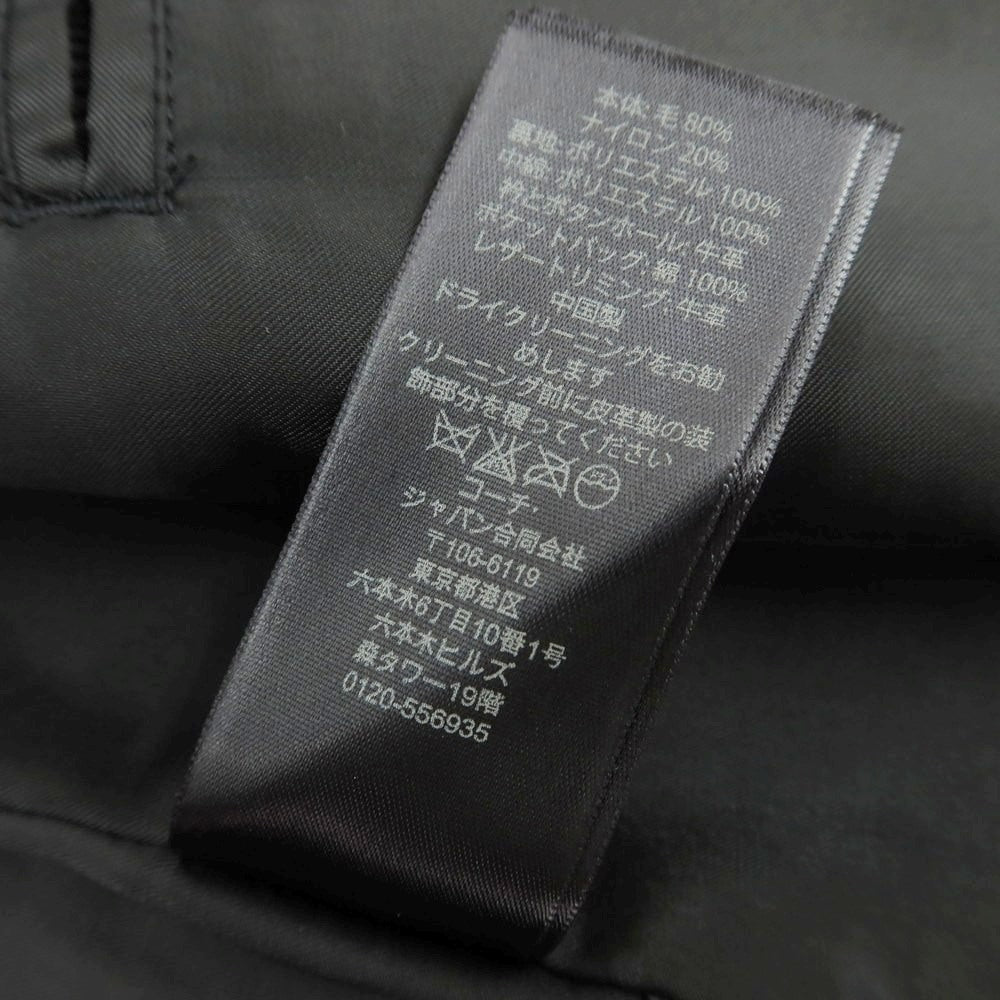 【中古】コーチ COACH ウール ナイロン ピーコート ブラック【サイズXS】【 状態ランクB 】【 メンズ 】 [DPD]