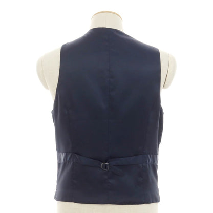 [Used] EADEM Linen Gilet Vest Ash Brown x Navy [44] [Condition Rank B] [Men&