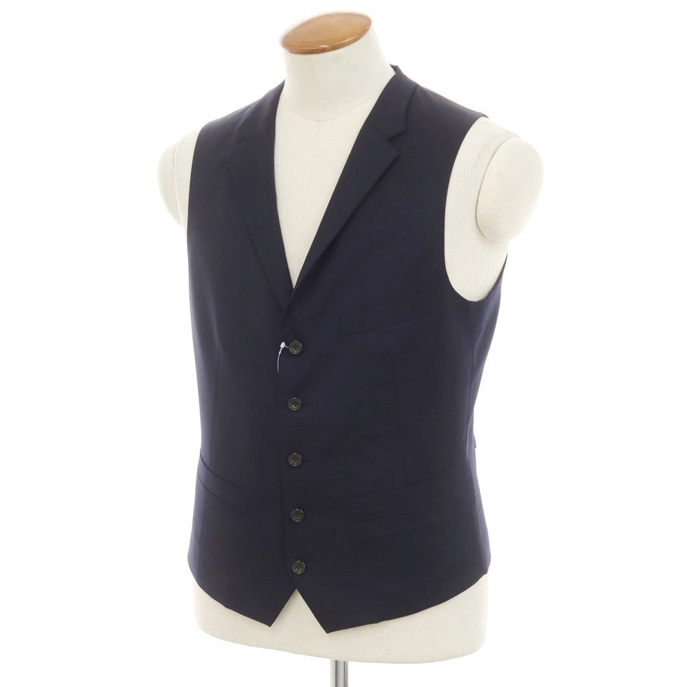 [Used] TAKEO KIKUCHI Wool Gilet Vest Dark Navy x Bordeaux [3] [Condition Rank A] [Men&