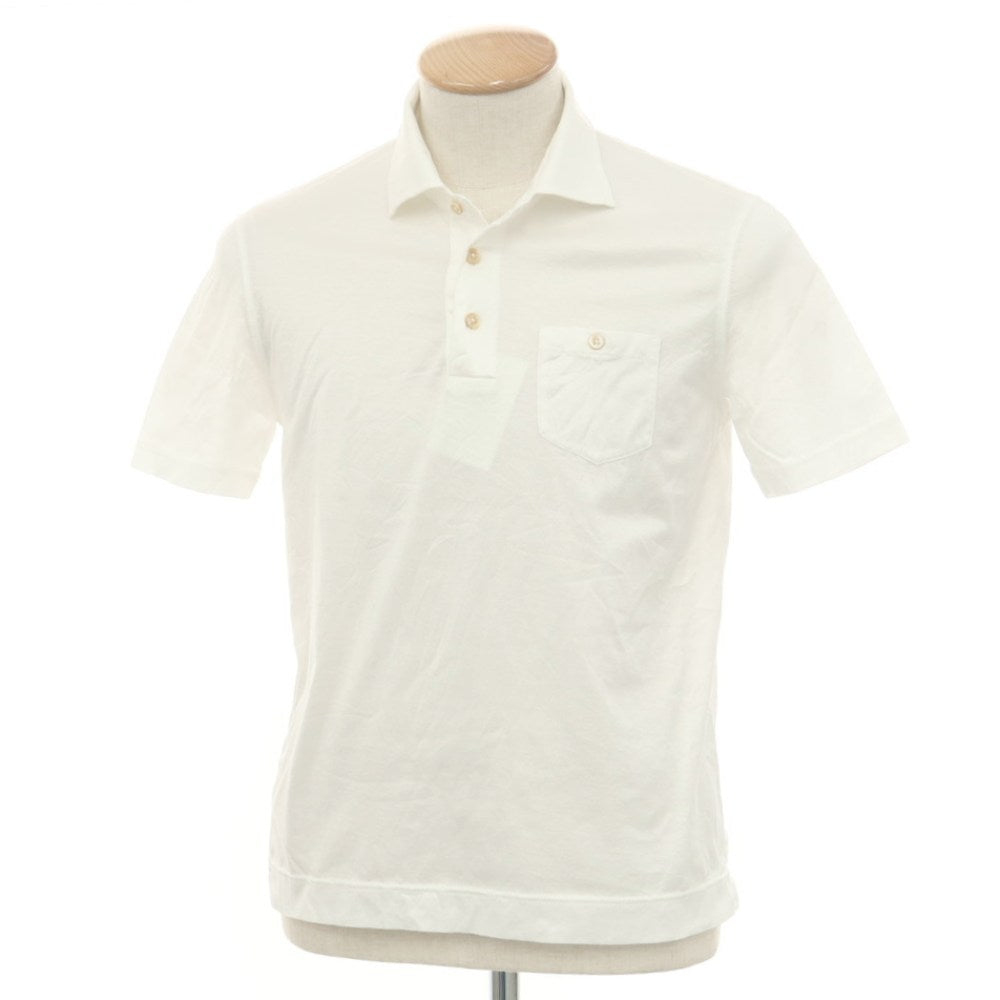 【中古】チルコロ1901 CIRCOLO 1901 コットン 半袖ポロシャツ ホワイト【 XS 】【 状態ランクB 】【 メンズ 】 [EPD]