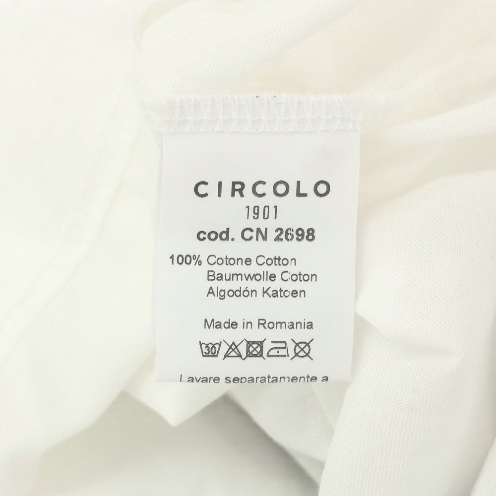 【中古】チルコロ1901 CIRCOLO 1901 コットン 半袖ポロシャツ ホワイト【 XS 】【 状態ランクB 】【 メンズ 】 [EPD]