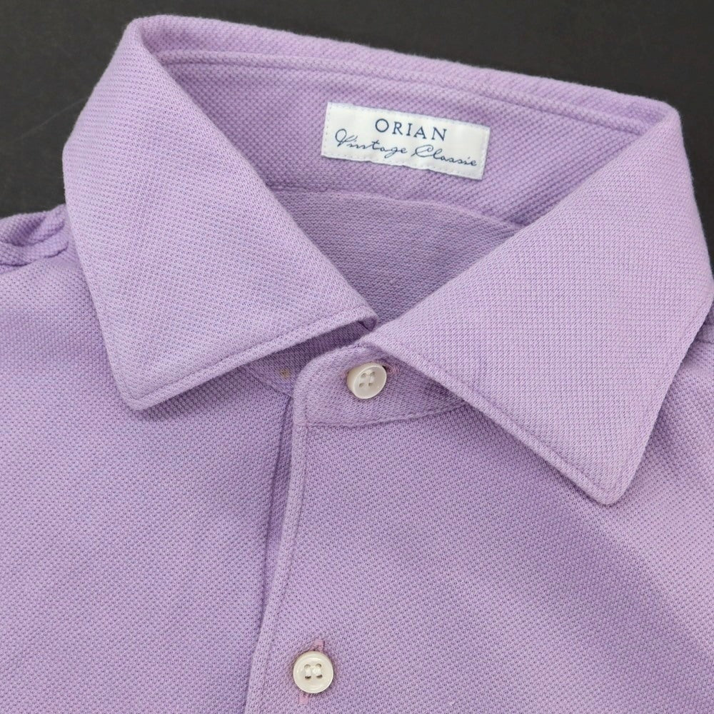 [Used] ORIAN Cotton Pique Short Sleeve Polo Shirt Lavender [S] [Condition Rank C] [Men&